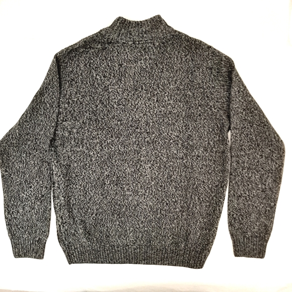 Marc Anthony Men’s ¼ Zip Luxury Heavy Knit Sweater – Black Heather Size XL (NWT) - Picture 3 of 5